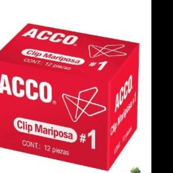 CLIPS MARIPOSA 1 ACCO CAJA C12 PZ. P1710 C.120